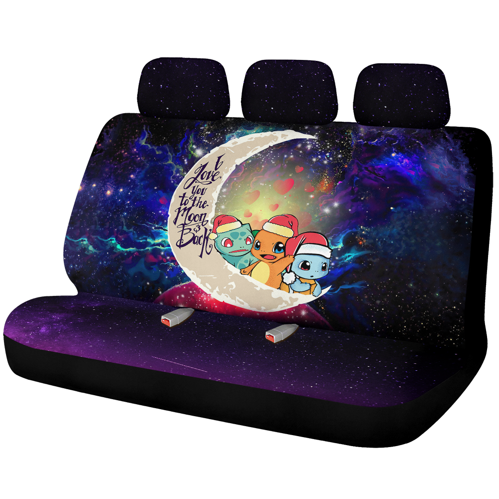 Pokemon Friends Gen 1 Love You To The Moon Galaxy Premium Custom Car Back Seat Covers Decor Protectors Nearkii