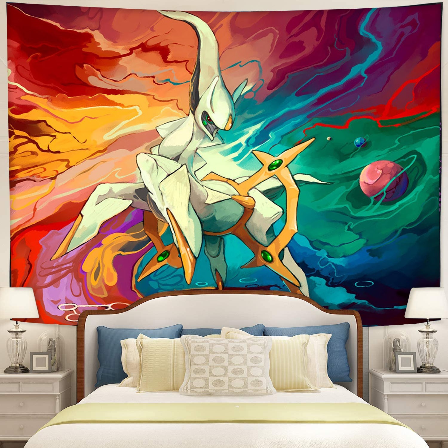 Arceus Pokemon Redux Tapestry Room Decor Nearkii