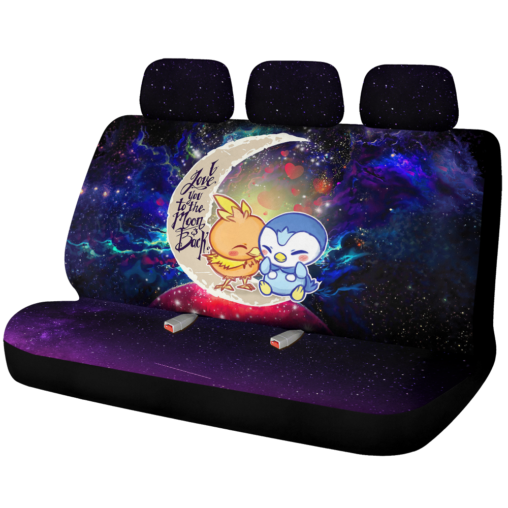 Pokemon Torchic Piplup Love You To The Moon Galaxy Car Back Seat Covers Decor Protectors Nearkii