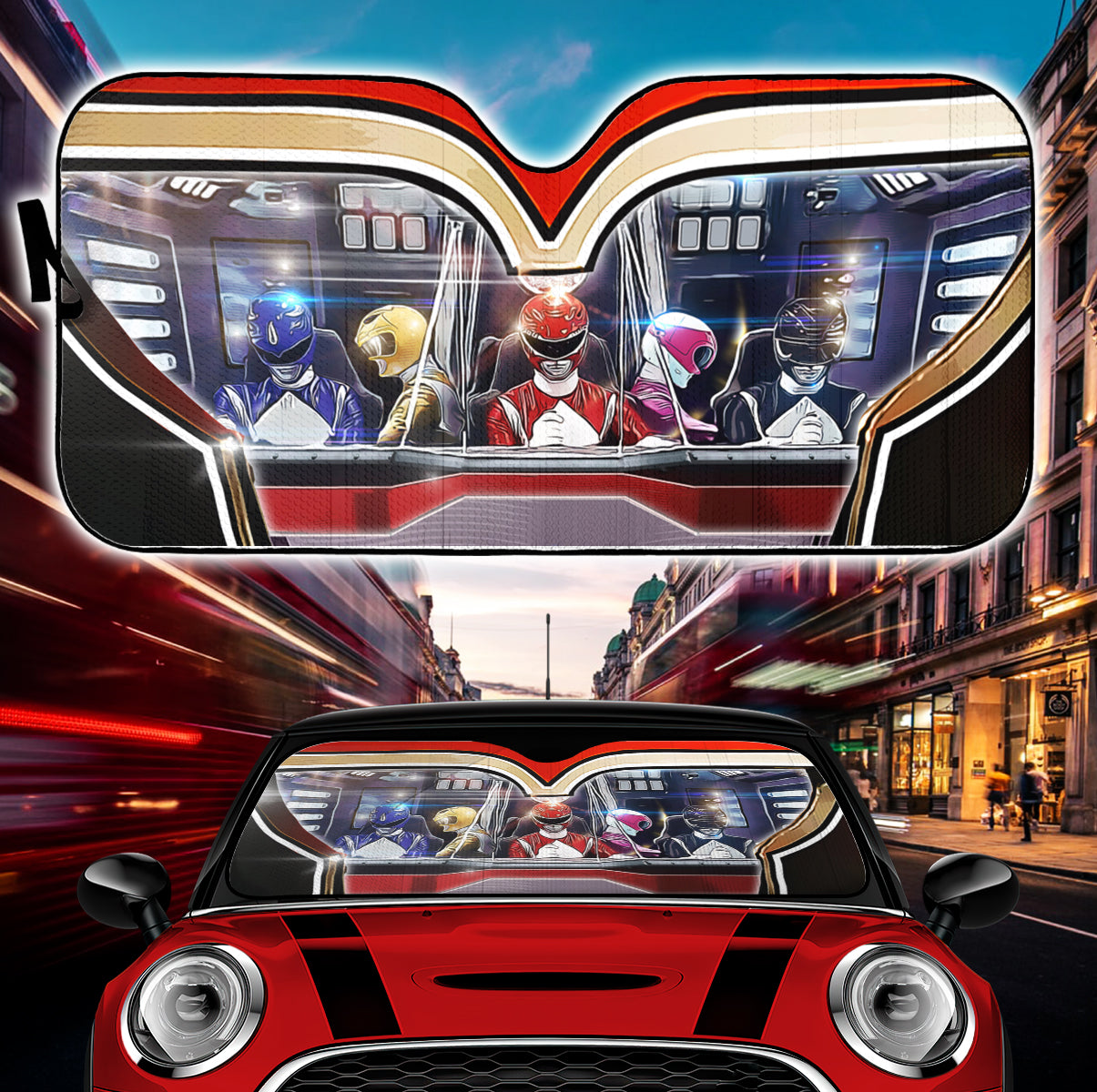 Power Rangers HD Car Auto Sunshades Nearkii