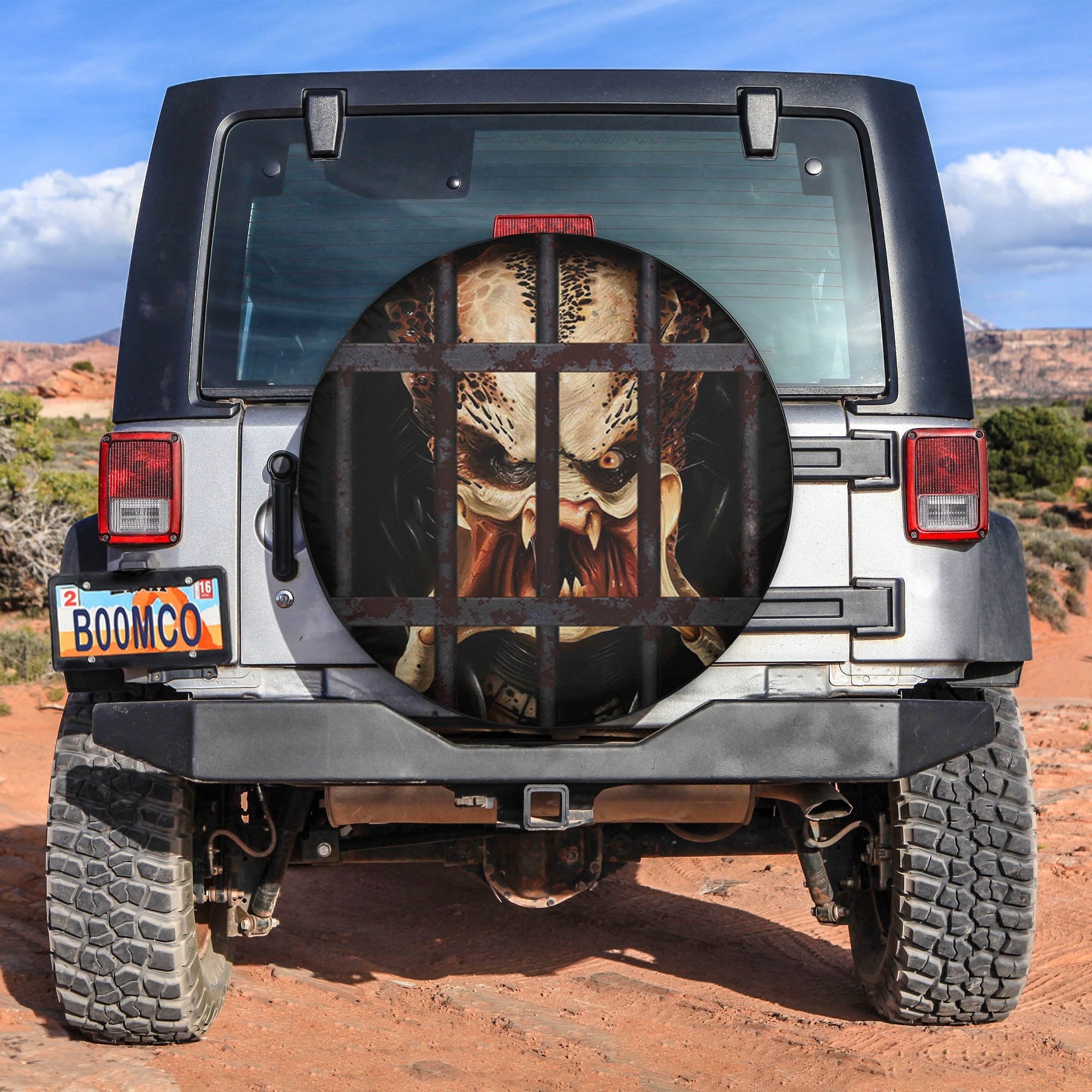 Predator In Cage Spare Tire Covers Gift For Campers Nearkii