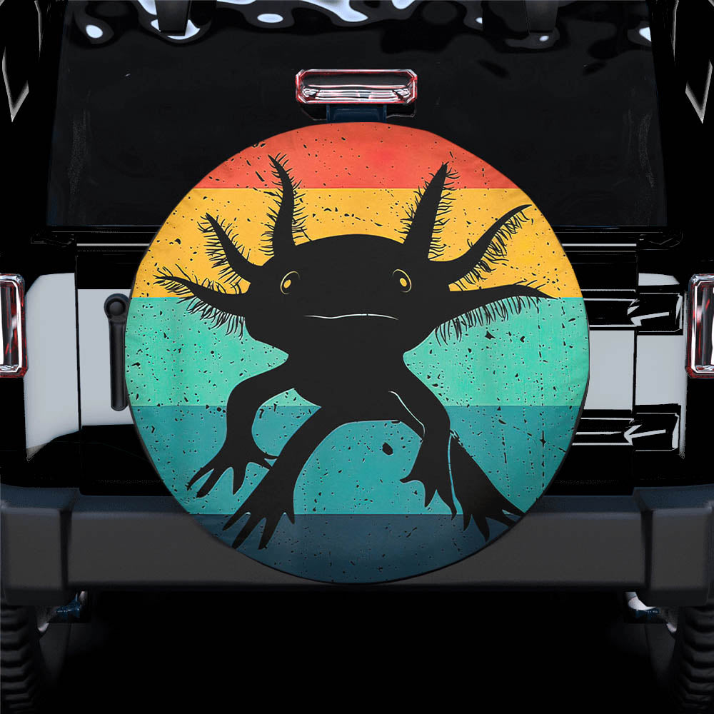 Retro Axolotl Spare Tire Cover Gift For Campers Nearkii