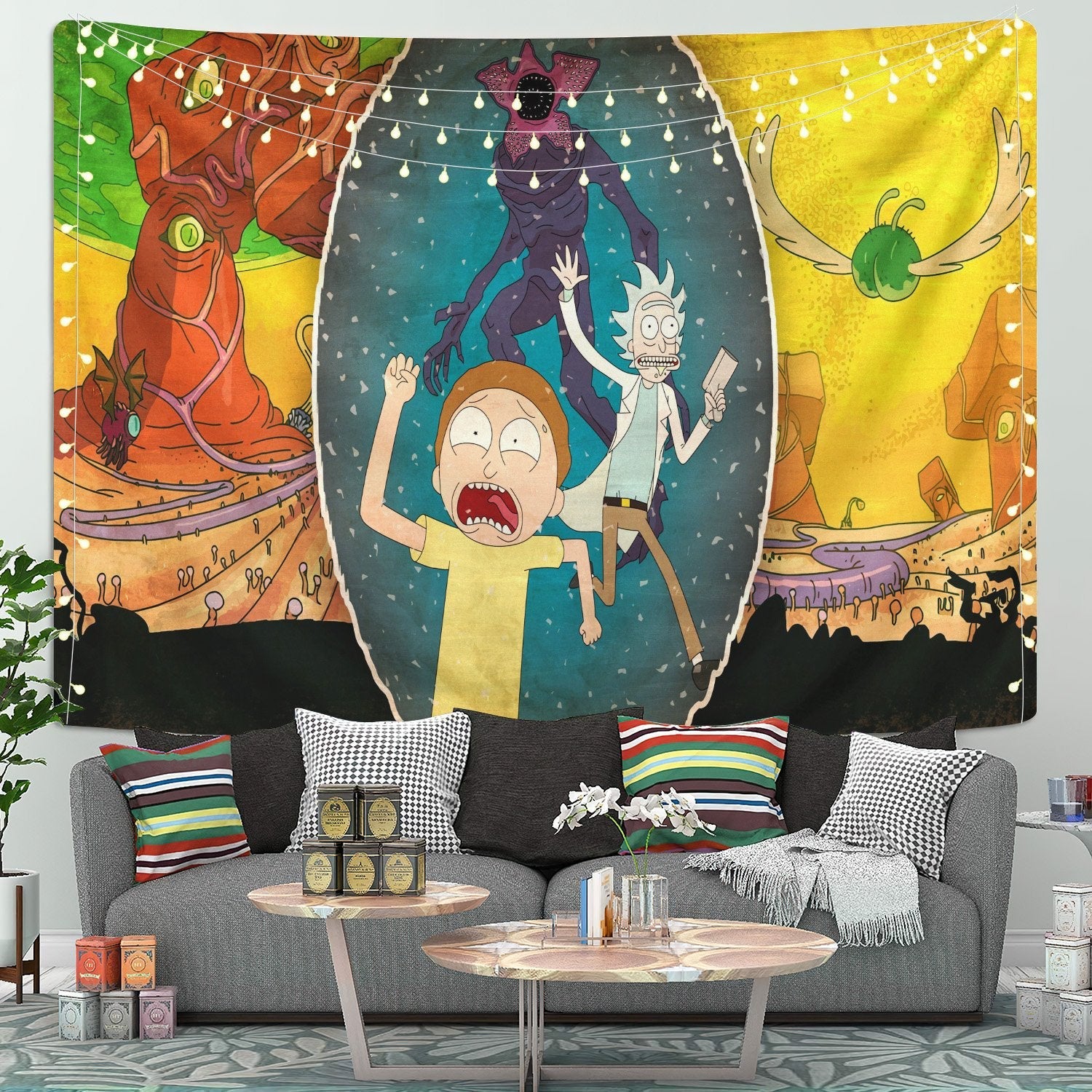 Rick And Morty Funny Tapestry Room Decor Nearkii