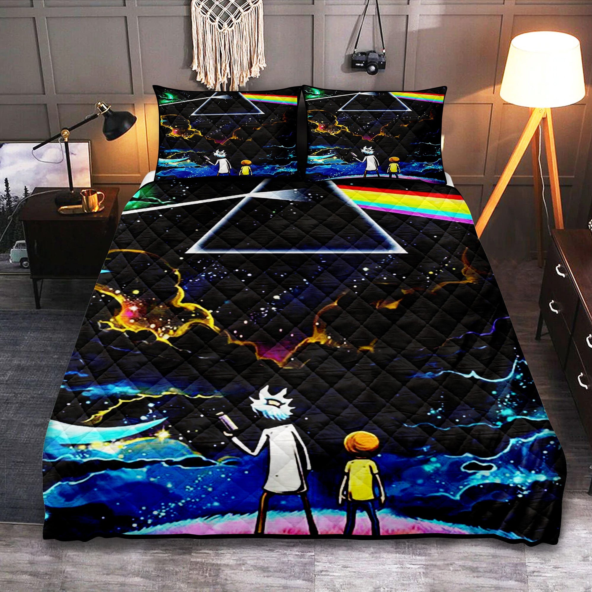 Rick And Morty Galaxy Quilt Bed Sets Nearkii