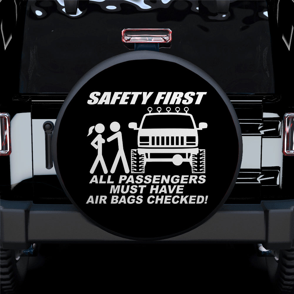 Safety First Funny Couple Jeep Car Spare Tire Covers Gift For Campers Nearkii