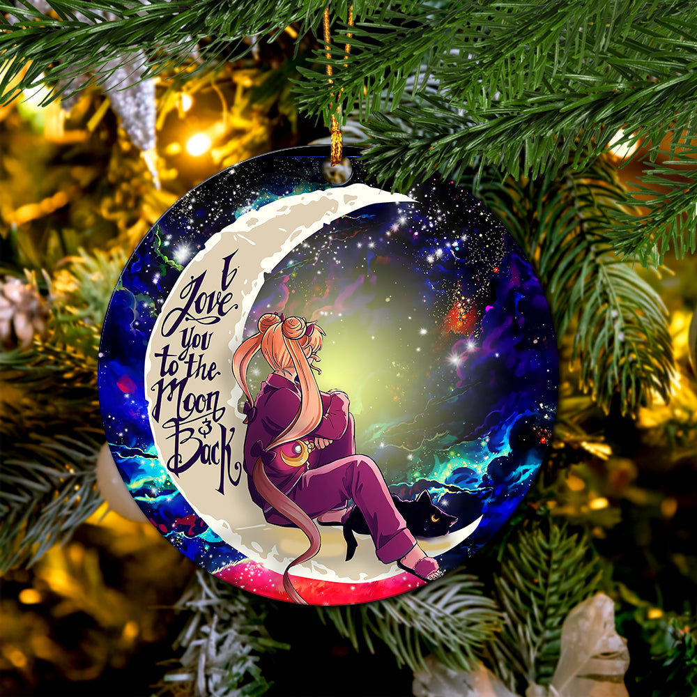 Sailor Moon 1 Love You To The Moon Galaxy Mica Circle Ornament Perfect Gift For Holiday Nearkii