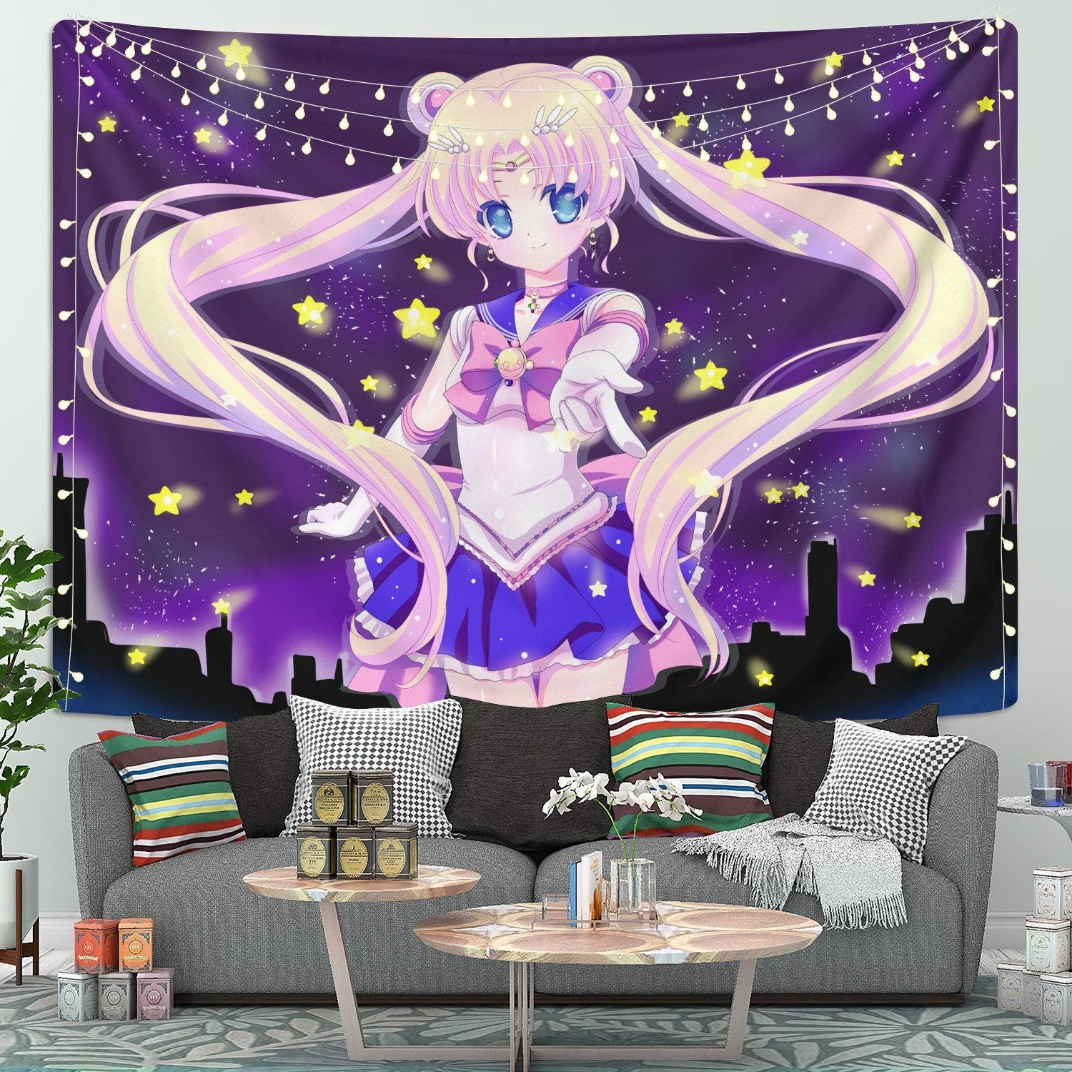 Sailor Moon Anime Girl Tapestry Room Decor Nearkii