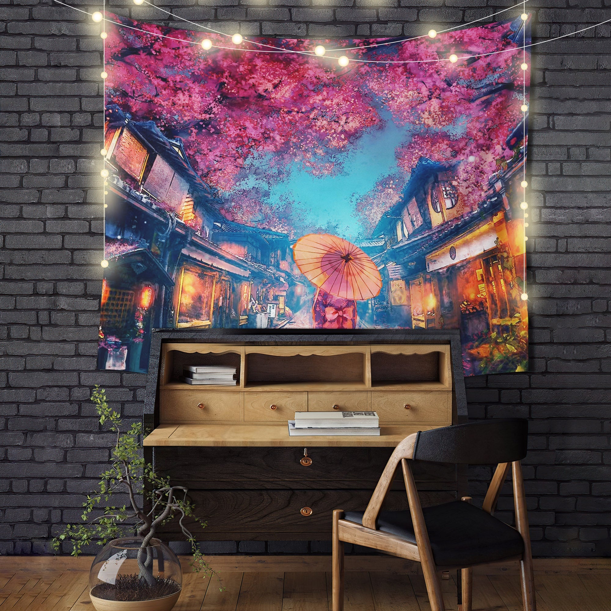 Sakura Japan Girl Tapestry Room Decor Nearkii