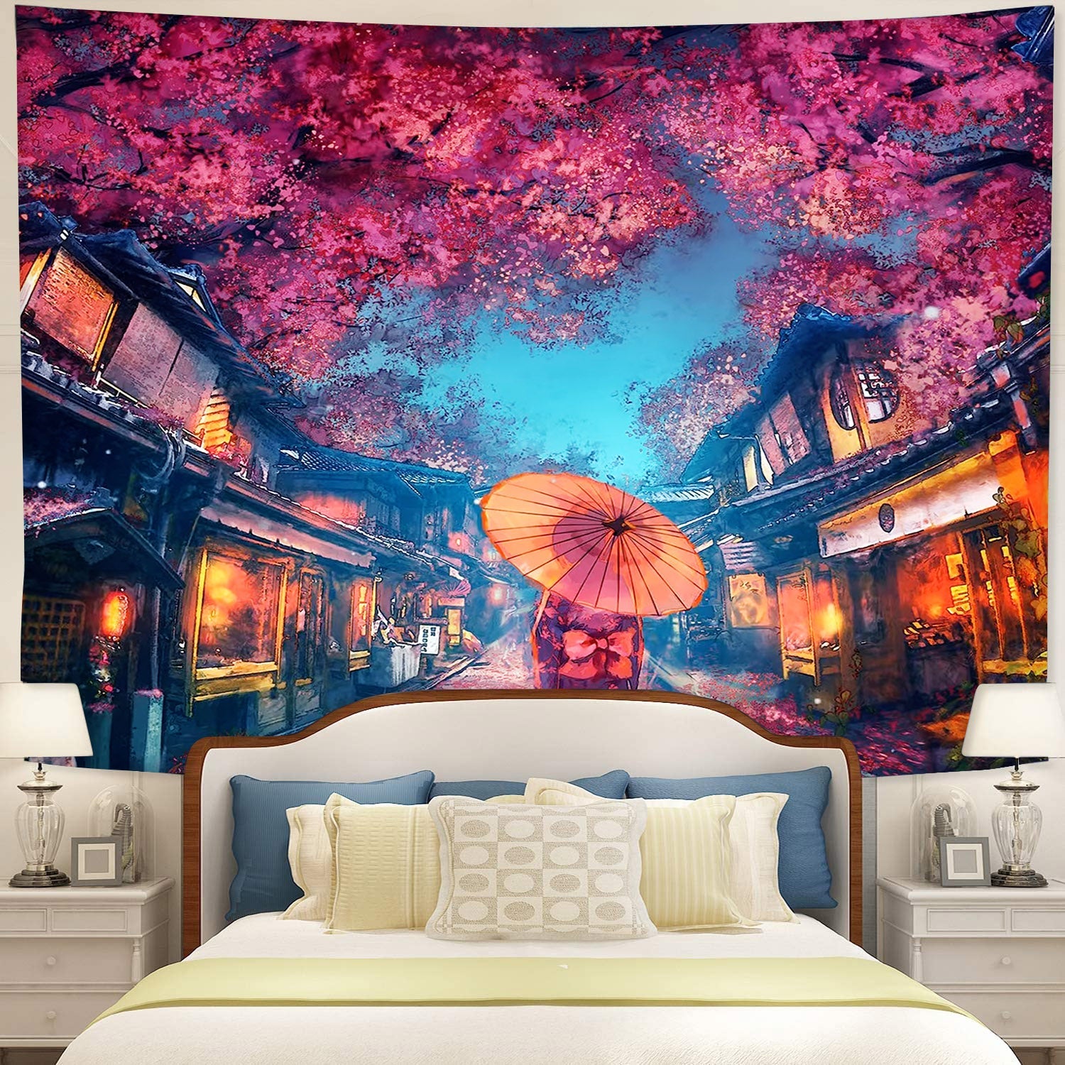 Sakura Japan Girl Tapestry Room Decor Nearkii