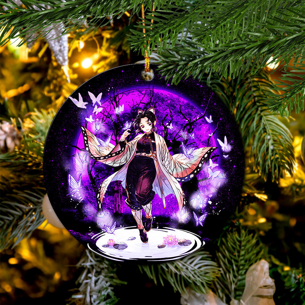 Shinobu Demon Slayer Moonlight Mica Circle Ornament Perfect Gift For Holiday Nearkii