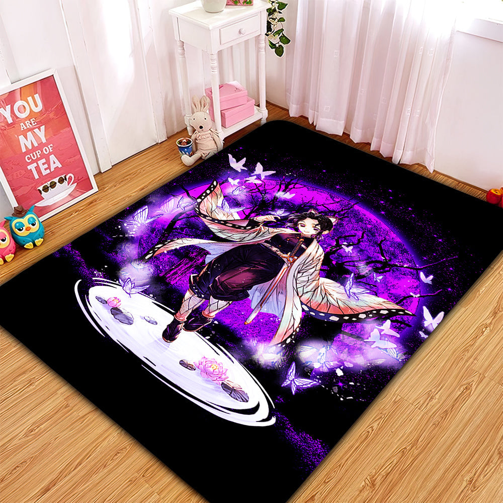 Shinobu Demon Slayer Moonlight Area Carpet Rug Home Decor Bedroom Living Room Decor Nearkii