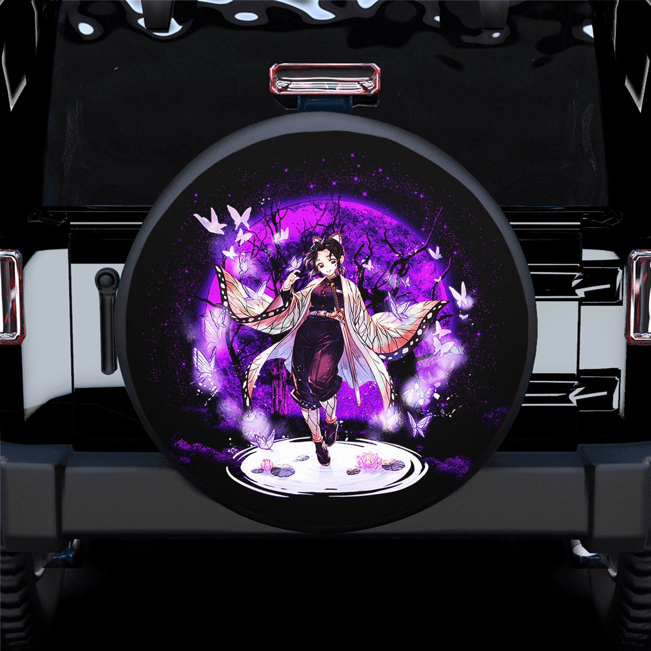 Shinobu Demon Slayer Moonlight Spare Tire Cover Gift For Campers Nearkii