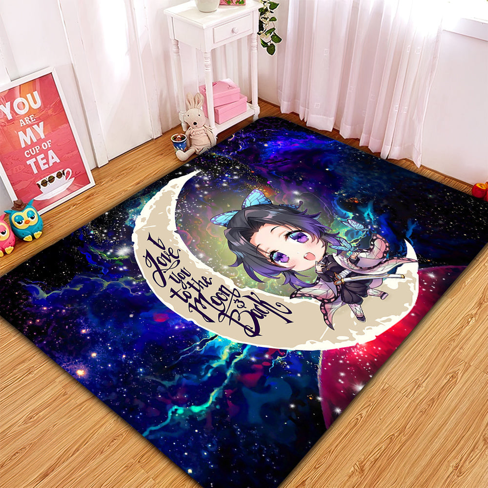 Shinobu demon slayer Love You To The Moon Carpet Rug Home Room Decor Nearkii