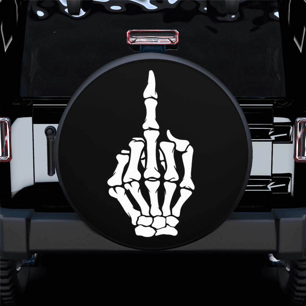 Skeleton Middle Finger Car Spare Tire Gift For Campers Nearkii