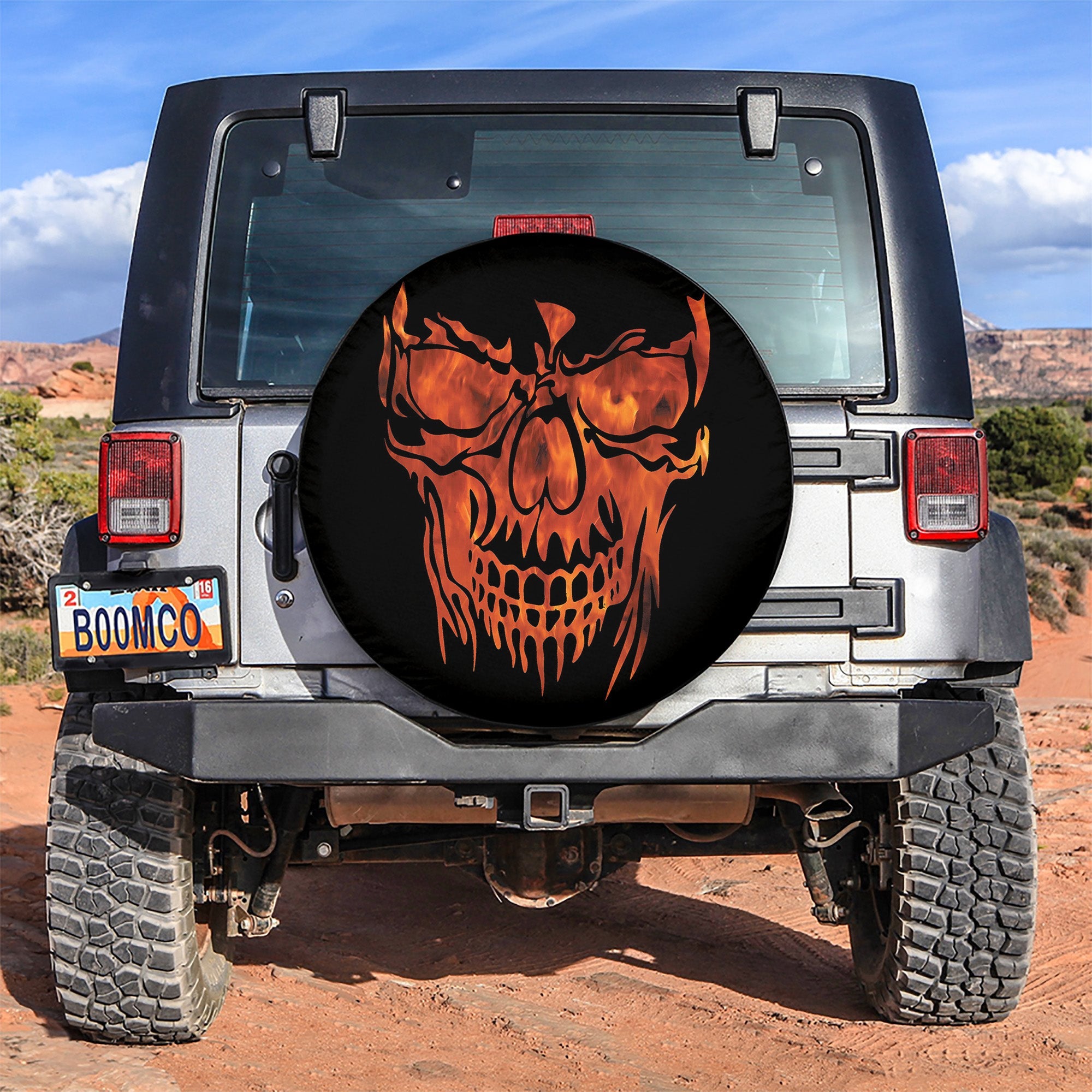 Skull Jeep Car Spare Tire Cover Gift For Campers Nearkii