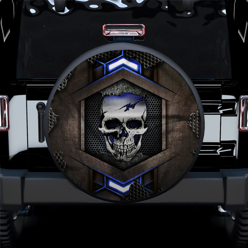 Skull Metal Jeep Car Spare Tire Cover Gift For Campers Nearkii