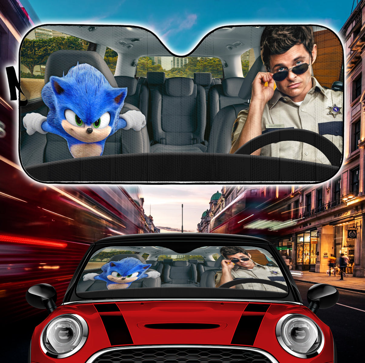 Sonic The Hedgehog Car Auto Sunshades Nearkii