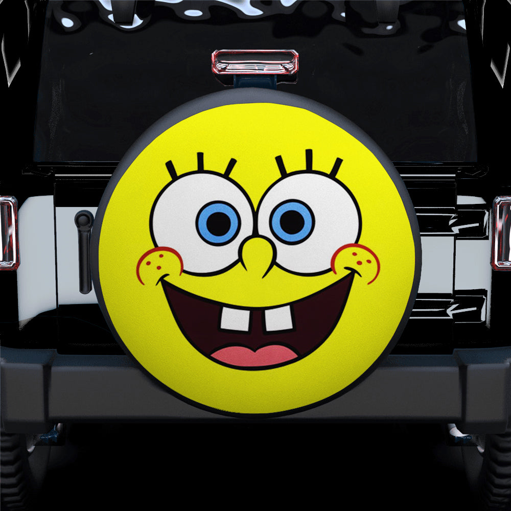 SpongeBob Face 2 Car Spare Tire Covers Gift For Campers Nearkii