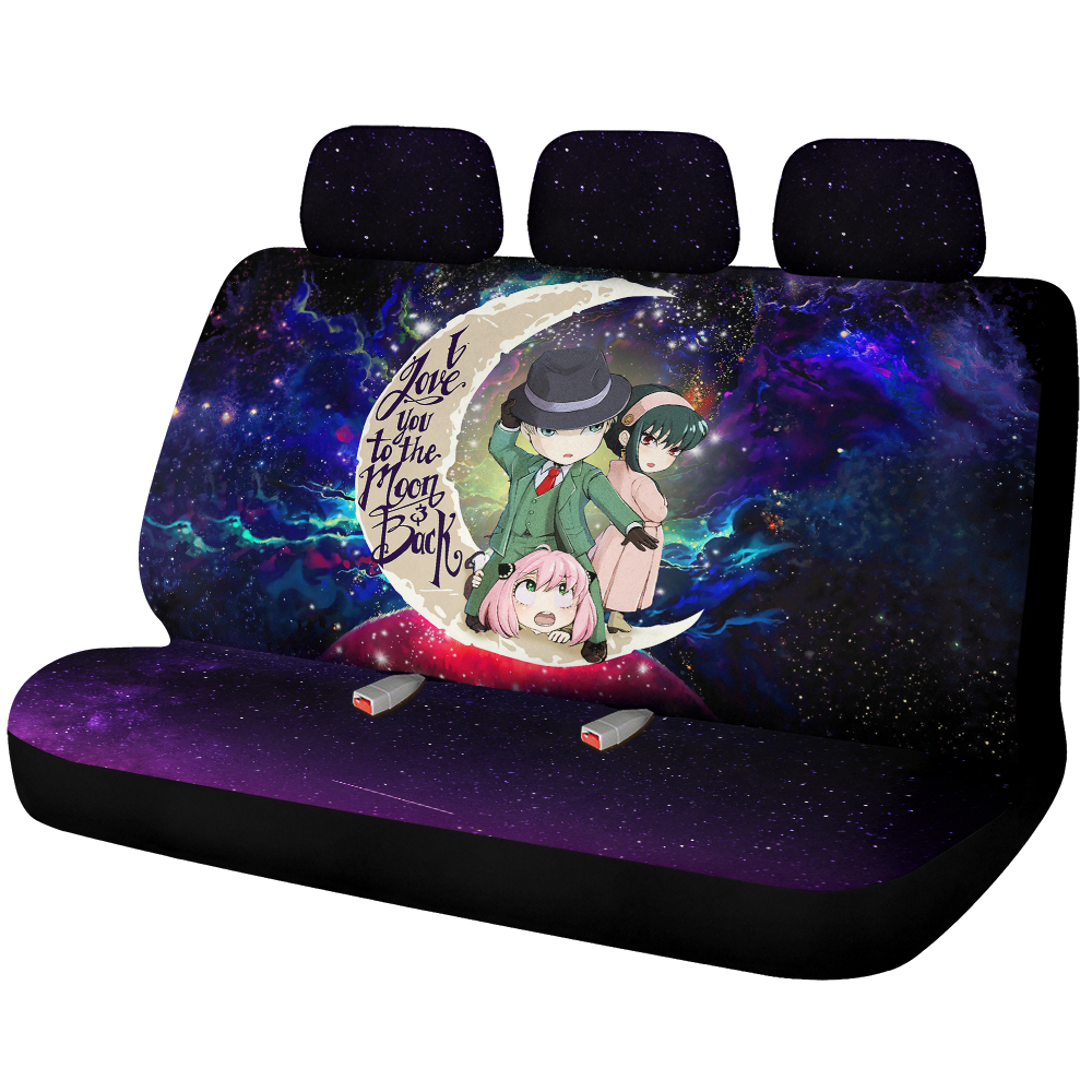 Spy X Family Love You To The Moon Galaxy Car Back Seat Covers Decor Protectors Nearkii