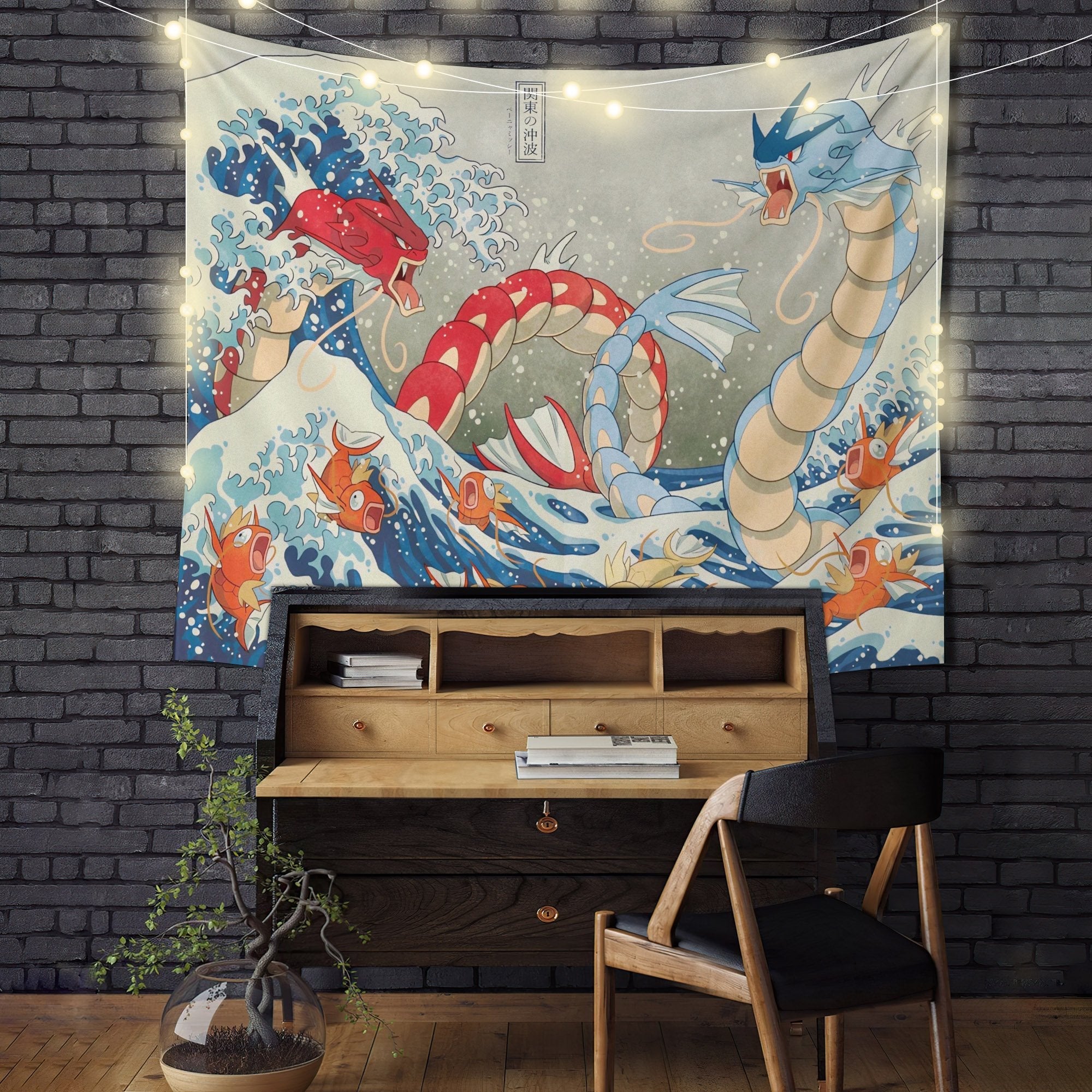 The Great Wave Pokemon Tapestry Room Decor Nearkii