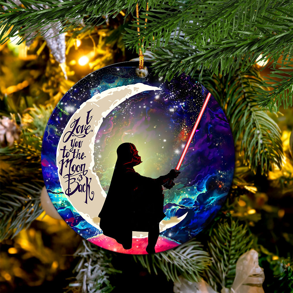 Star War Love You To The Moon Galaxy Mica Circle Ornament Perfect Gift For Holiday Nearkii