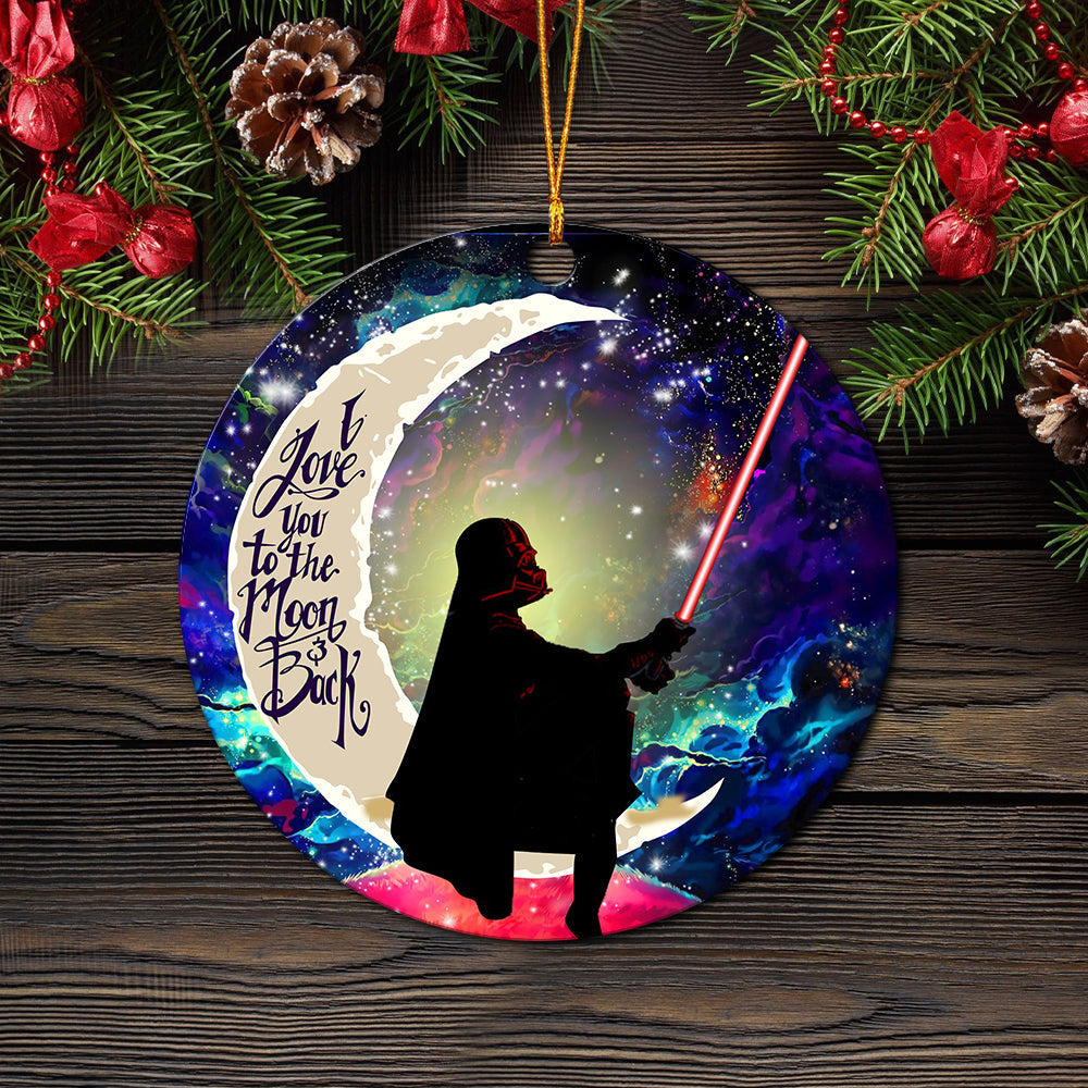 Star War Love You To The Moon Galaxy Mica Circle Ornament Perfect Gift For Holiday Nearkii