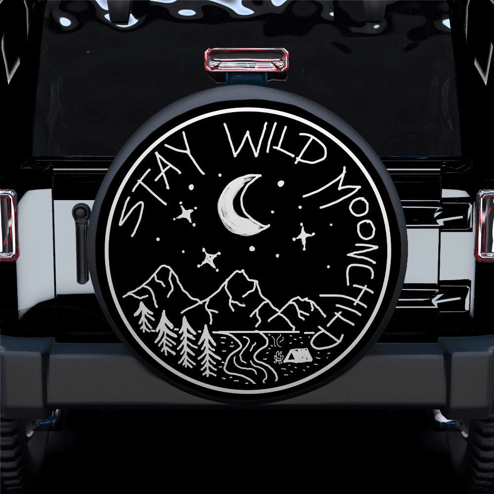 Stay Wild Moon Child Car Spare Tire Cover Gift For Campers Nearkii