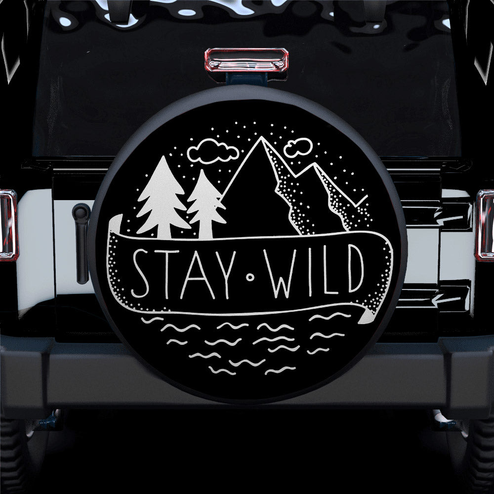 Stay Wild Winter Vibes American Day Car Spare Tire Cover Gift For Campers Nearkii