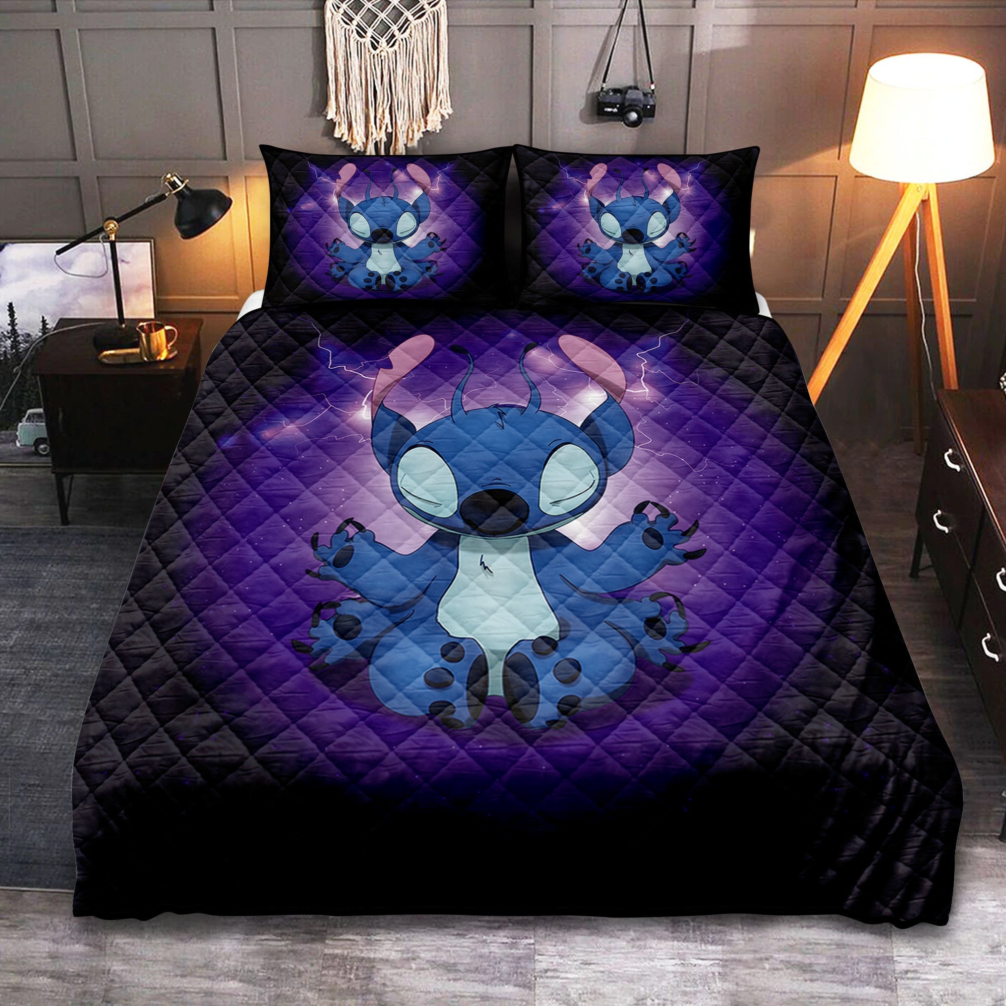 Stitch Do Yoga Funny Custom Premium Quilt Bed Sets Nearkii