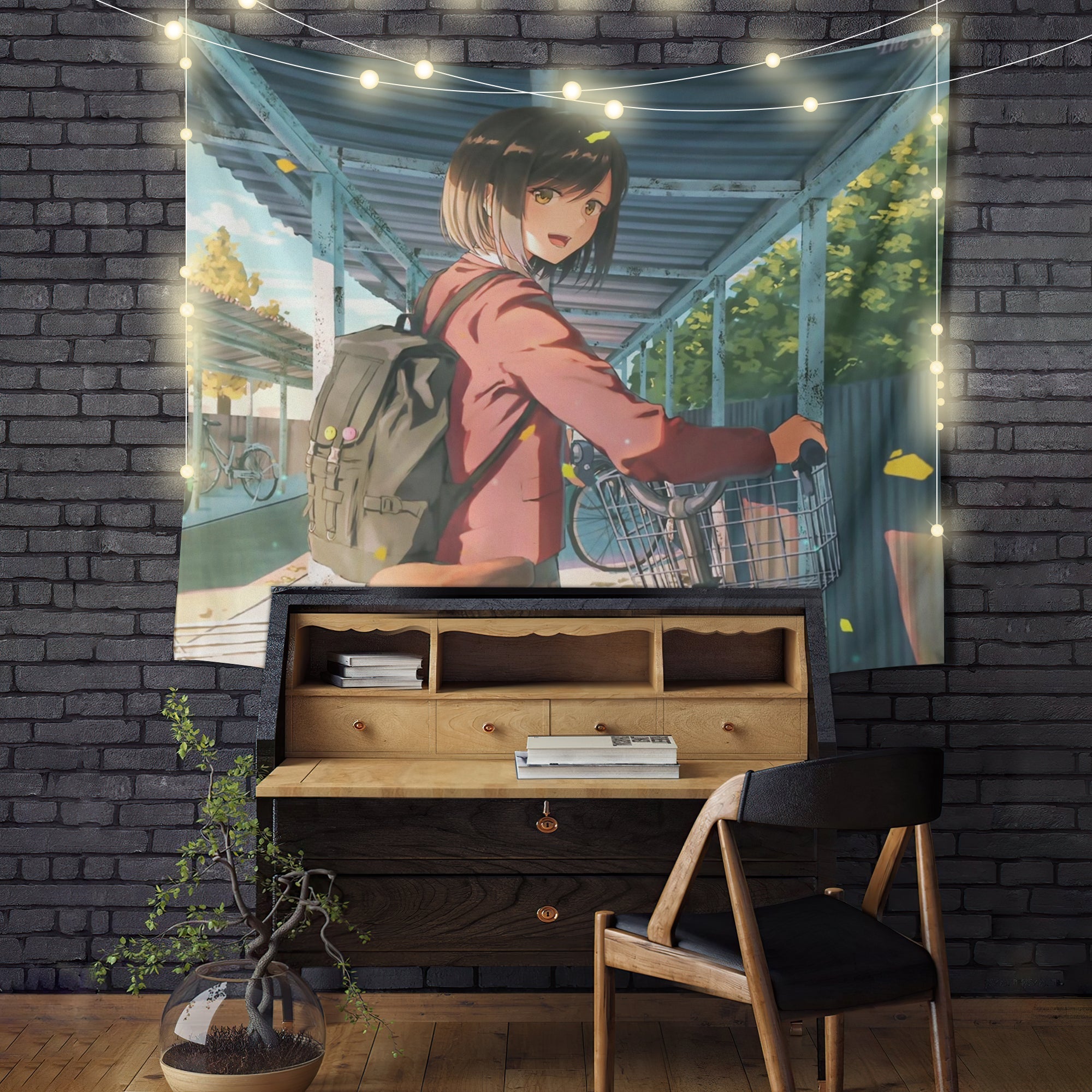 Student Anime Girl Tapestry Room Decor Nearkii