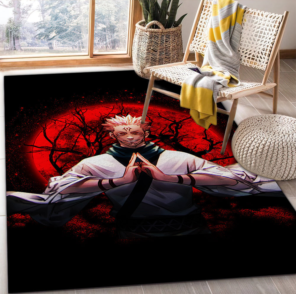 Sukuna Jujutsu Kaisen Moonlight Area Carpet Rug Home Decor Bedroom Living Room Decor Nearkii