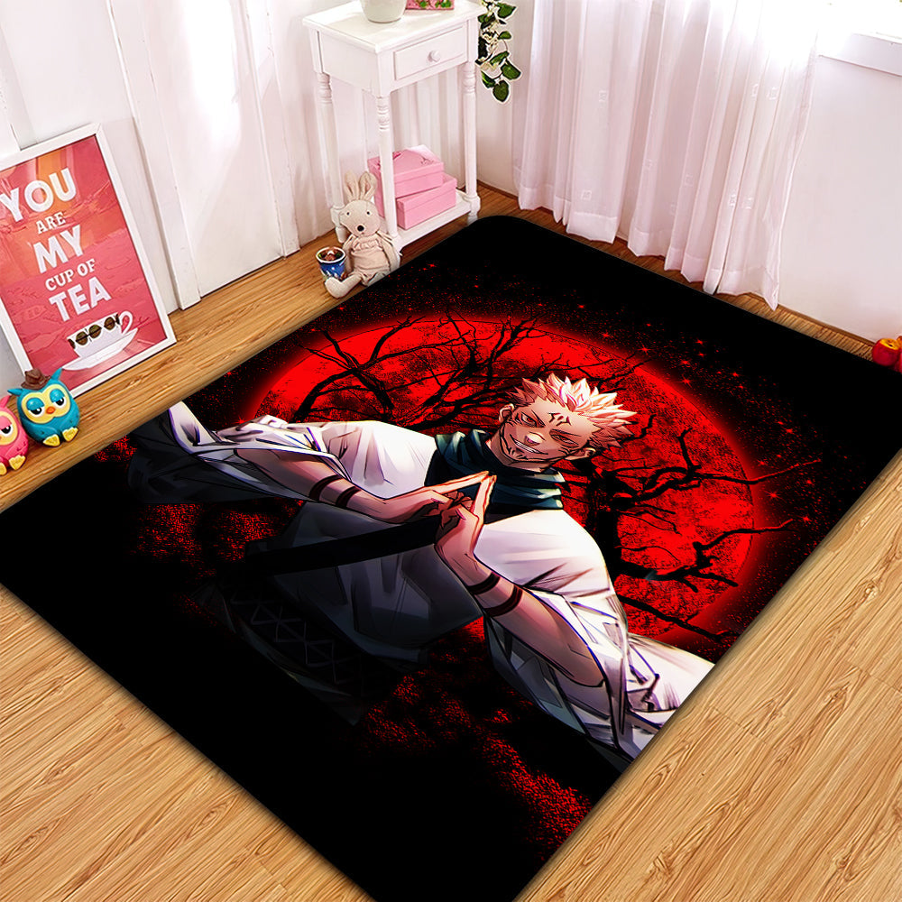 Sukuna Jujutsu Kaisen Moonlight Area Carpet Rug Home Decor Bedroom Living Room Decor Nearkii