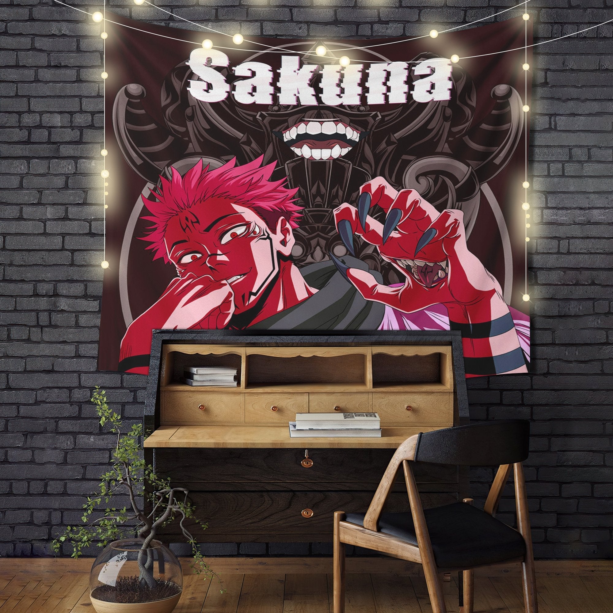 Sukuna Jujutsu Kaisen Anime Tapestry Room Decor Nearkii