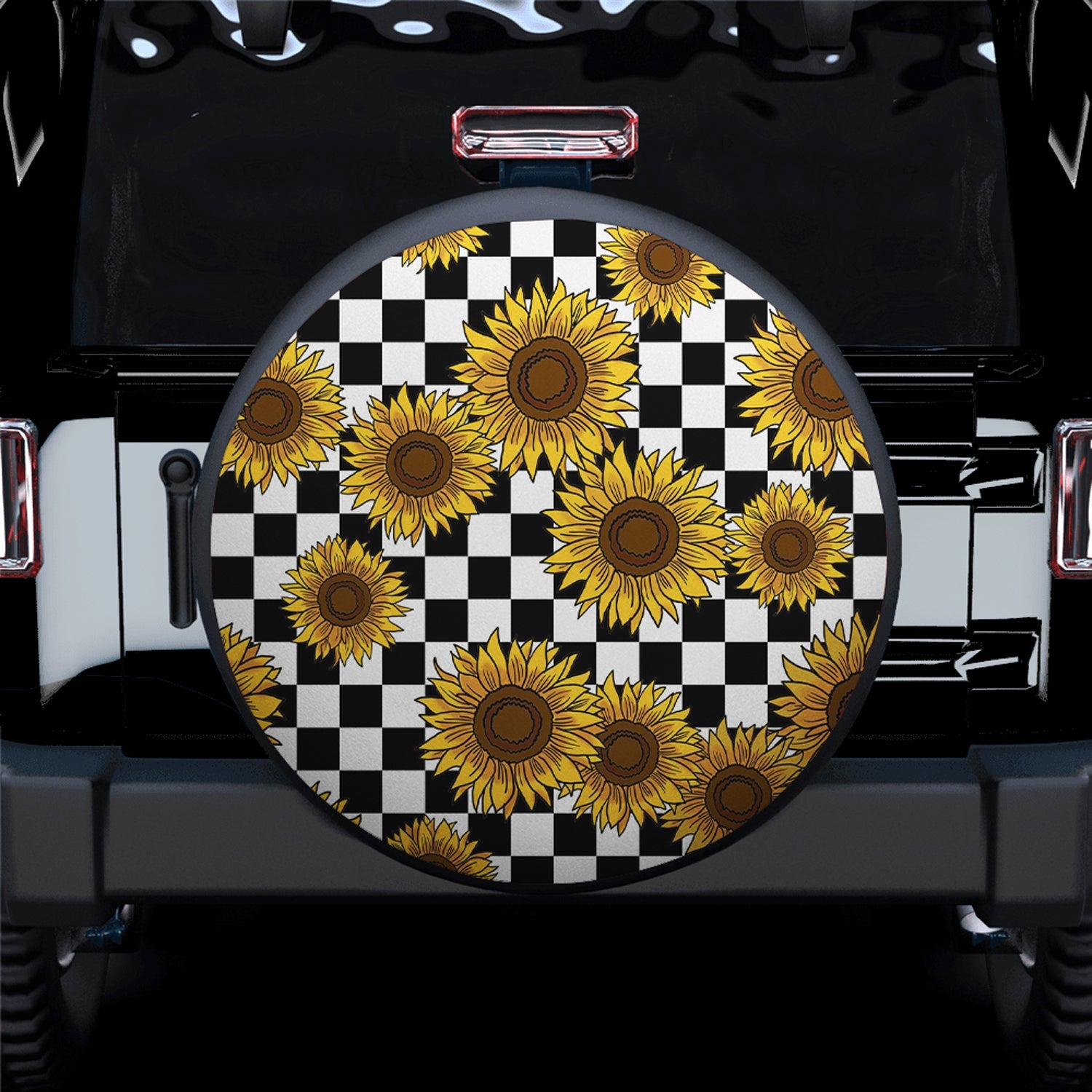 Sunflower Caro Spare Tire Covers Gift For Campers Nearkii