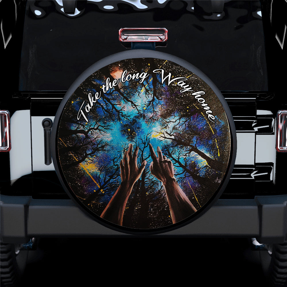 Take The Long Way Home Jeep Car Spare Tire Cover Gift For Campers Nearkii