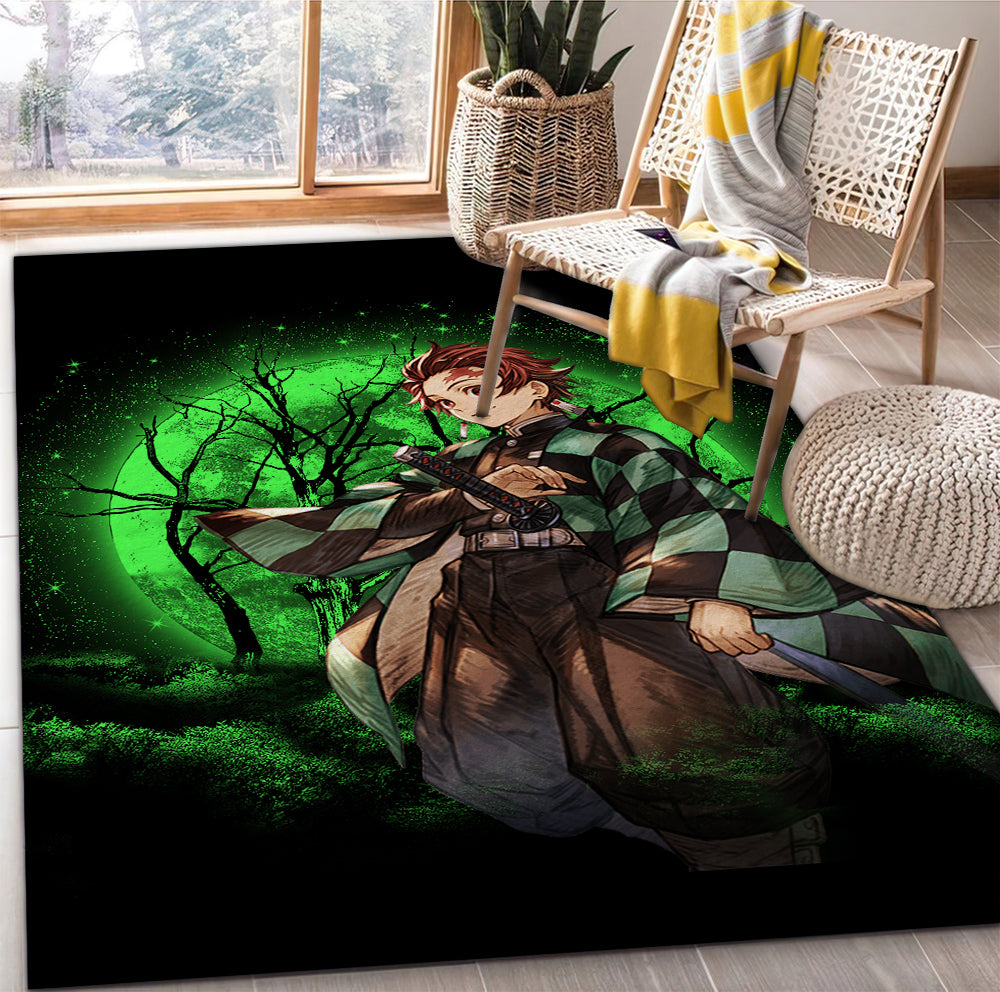 Tanjiro Demon Slayer Moonlight Area Carpet Rug Home Decor Bedroom Living Room Decor Nearkii