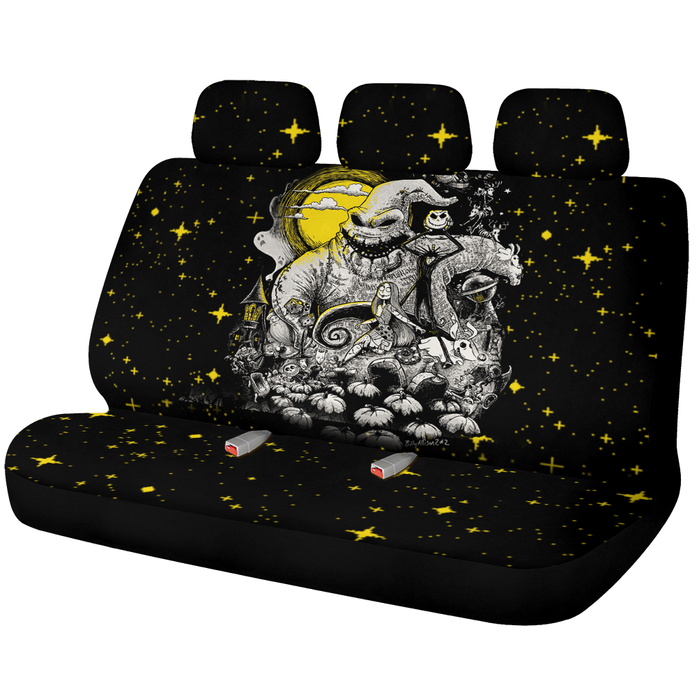 The Nightmare Before Christmas Sky Car Back Seat Cover Decor Protectors Nearkii