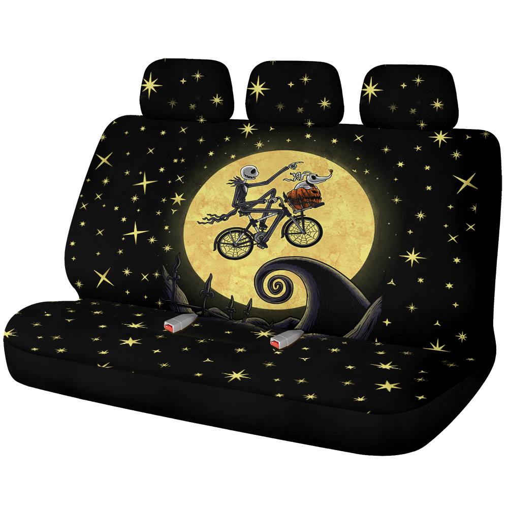 The Nightmare Before Christmas Moon Car Back Seat Covers Decor Protectors Nearkii