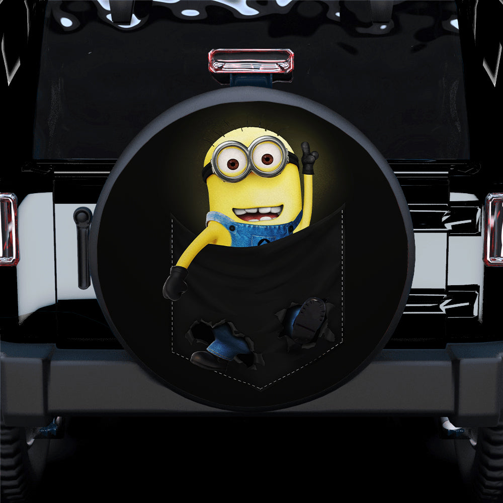 Minions Cute Hanging Jeep Car Spare Tire Covers Gift For Campers Nearkii