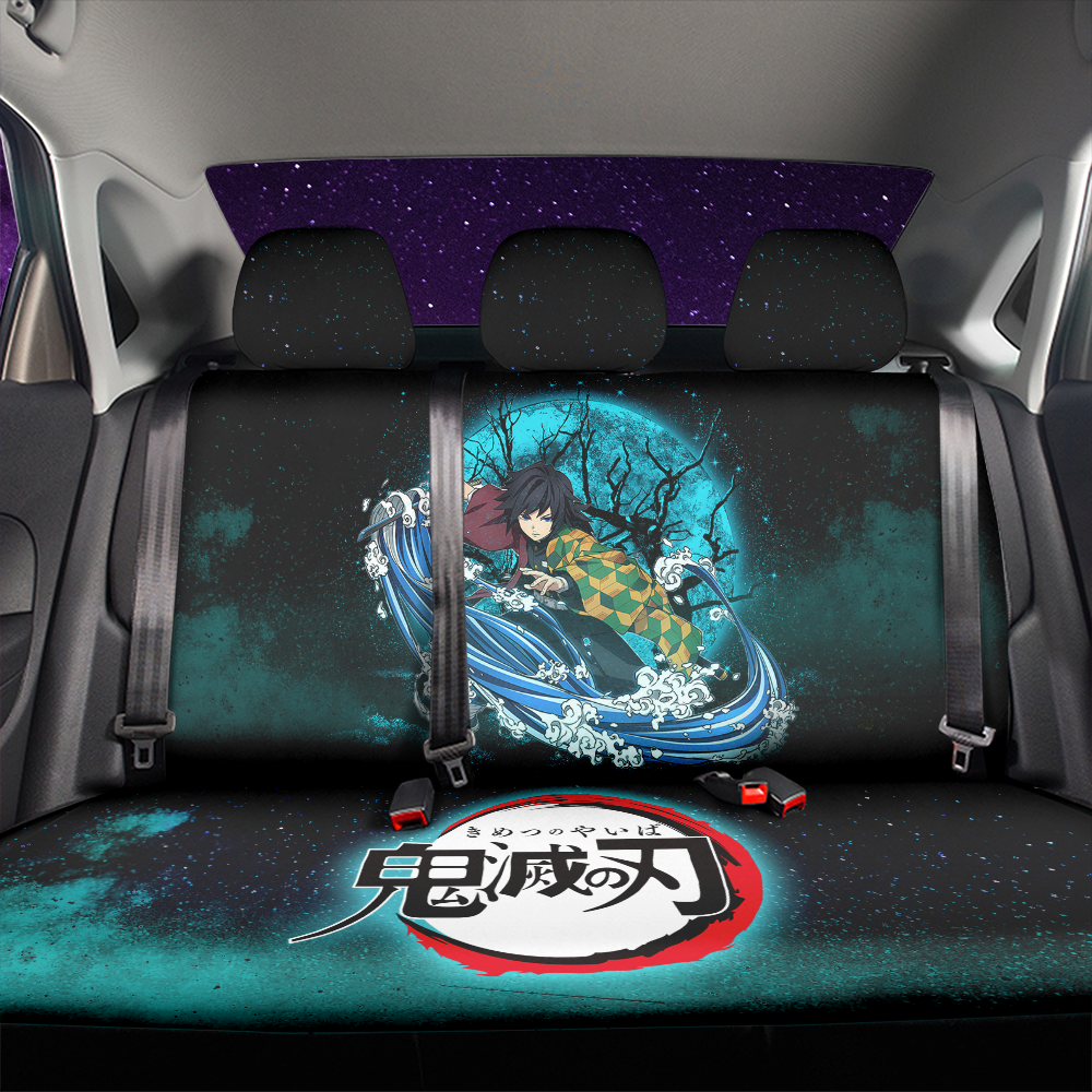 Tomioka Giyuu Demon Slayer Anime Moonlight Galaxy Premium Custom Car Back Seat Covers Decor Protectors Nearkii