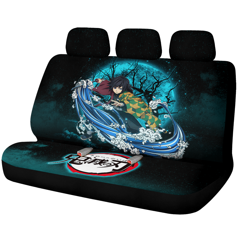 Tomioka Giyuu Demon Slayer Anime Moonlight Galaxy Premium Custom Car Back Seat Covers Decor Protectors Nearkii