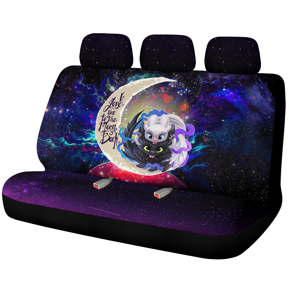 Toothless And Light Fury How To Train Your Dragon Love You To The Moon Galaxy Car Back Seat Covers Decor Protectors Nearkii