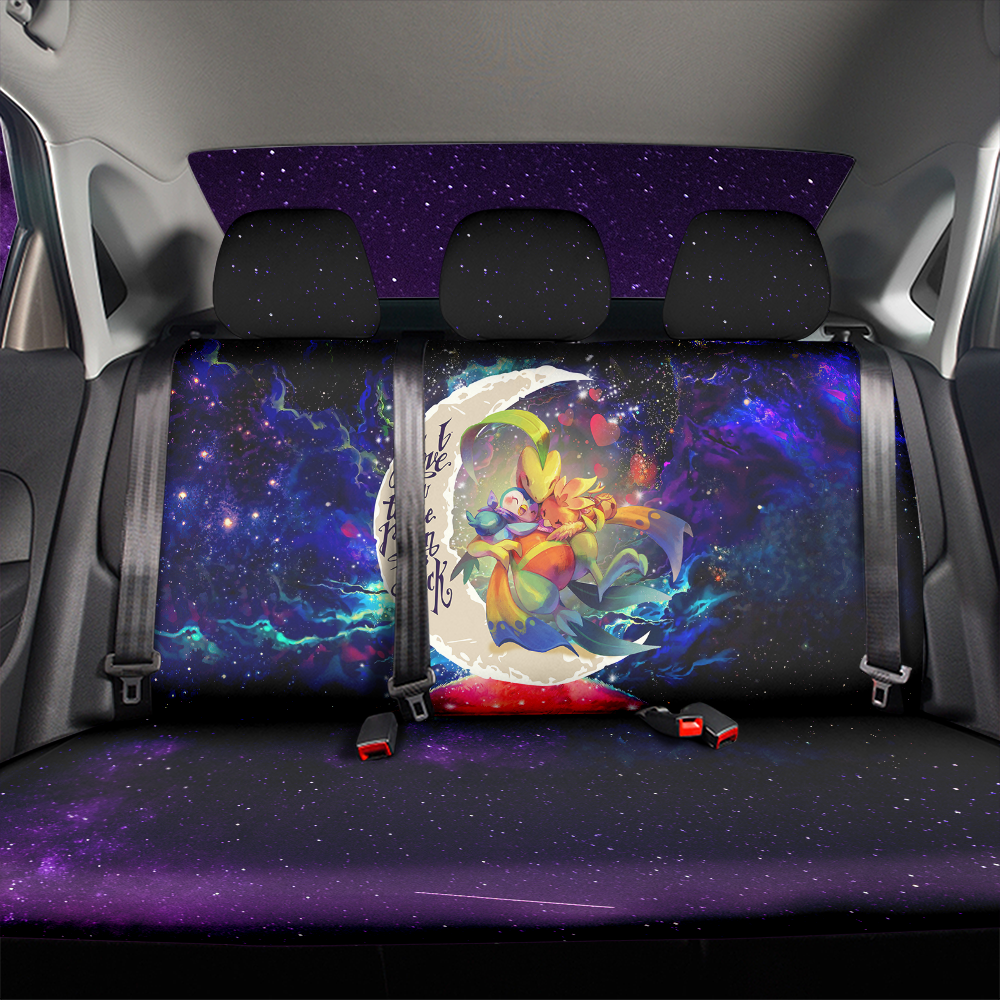 Torchic Grovyle Piplup Pokemon Love You To The Moon Galaxy Car Back Seat Covers Decor Protectors Nearkii