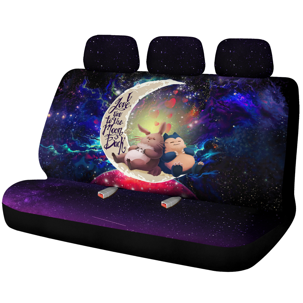 Totoro Ghibli Snorlax Pokemon Love You To The Moon Galaxy Car Back Seat Covers Decor Protectors Nearkii