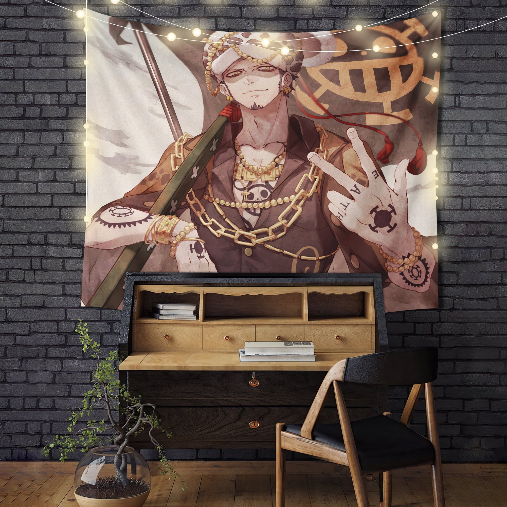 Trafalgar D. Water Law One Piece Tapestry Room Decor Nearkii