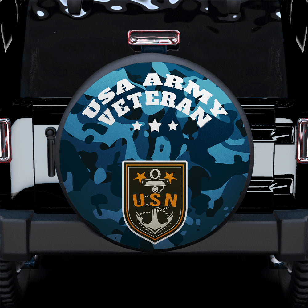 USA Army Veteran Blue Camo Jeep Car Spare Tire Covers Gift For Campers Nearkii