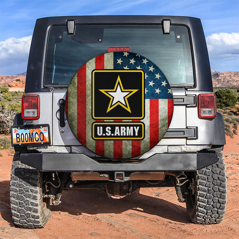 Us Army American Flag Car Spare Tire Covers Gift For Campers Nearkii