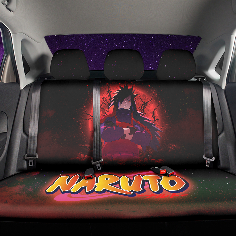 Uchiha Madara Naruto Anime Moonlight Galaxy Premium Custom Car Back Seat Covers Decor Protectors Nearkii