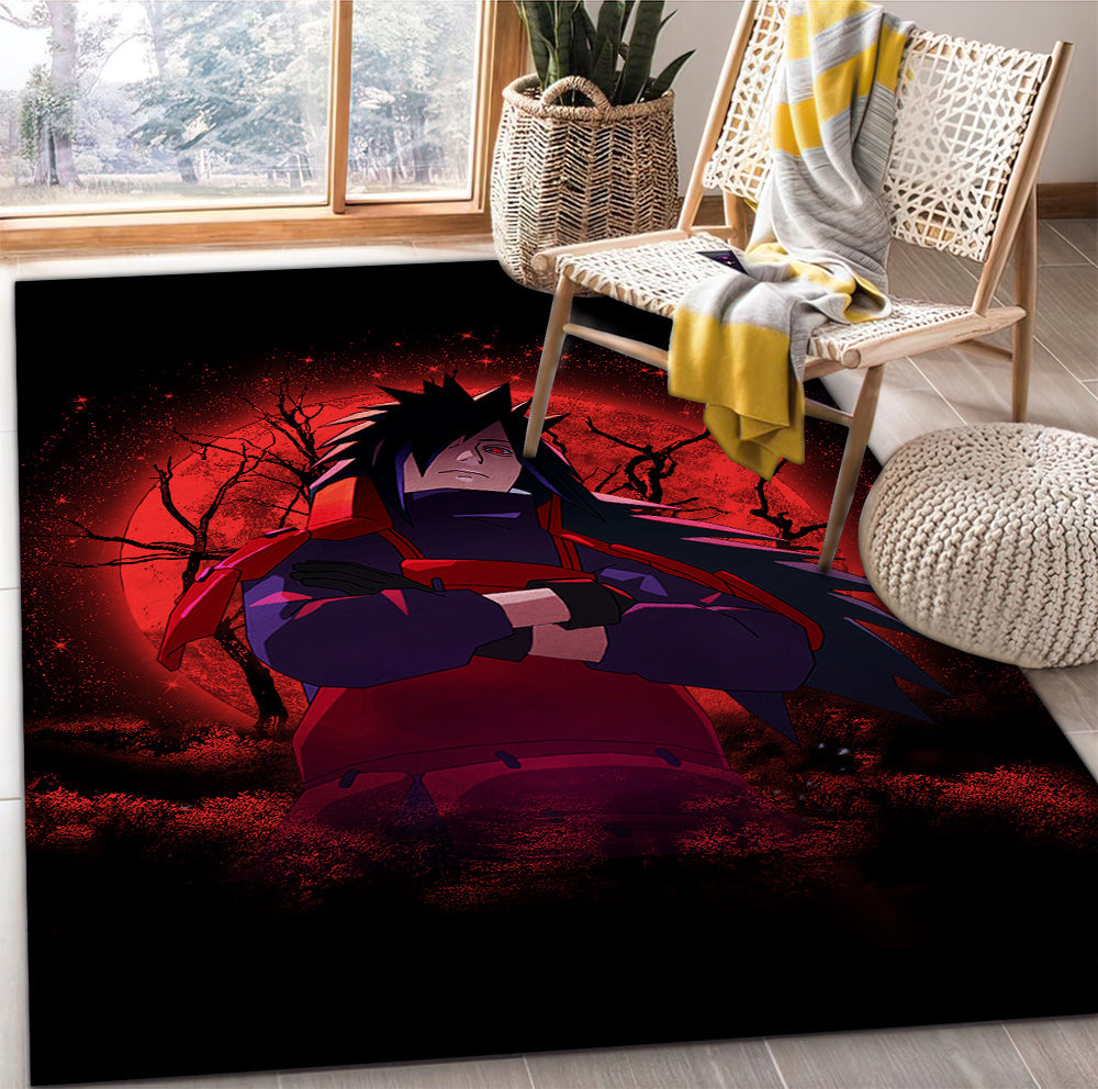 Uchiha Madara Naruto Moonlight Area Carpet Rug Home Decor Bedroom Living Room Decor Nearkii