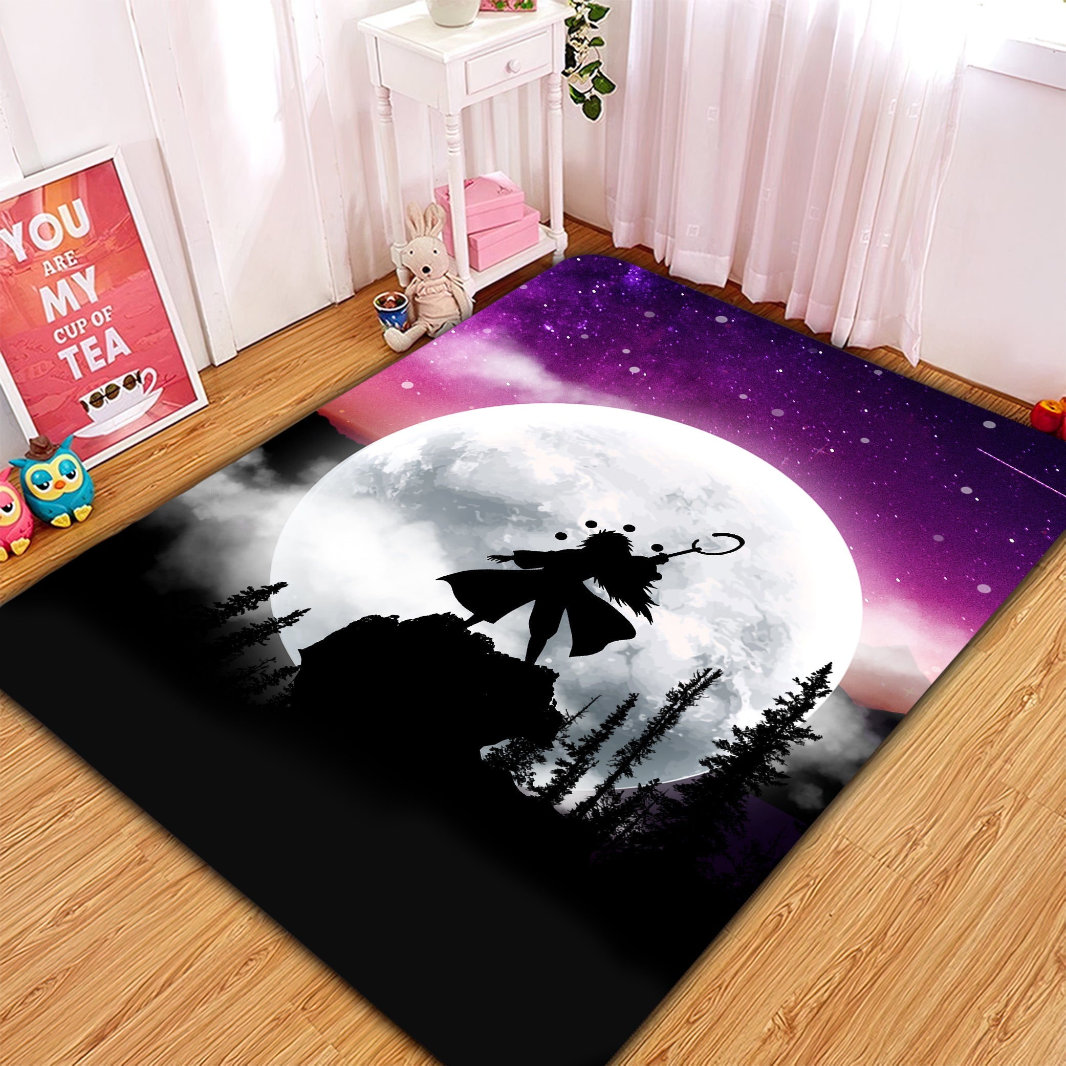 Uchiha Madara Naruto Moon Night Rug Carpet Rug Home Room Decor Nearkii